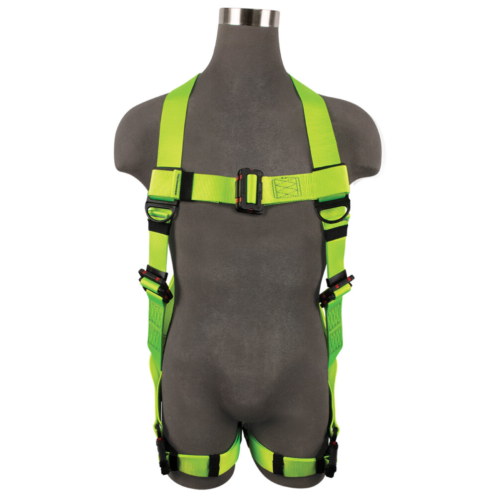 Arc Flash Full Body Harness with DE 1D, DE MB Torso, DE MB Chest & DE QC Legs - Heavy Duty Safety Gear for Electrical Workers & Industrial Protection