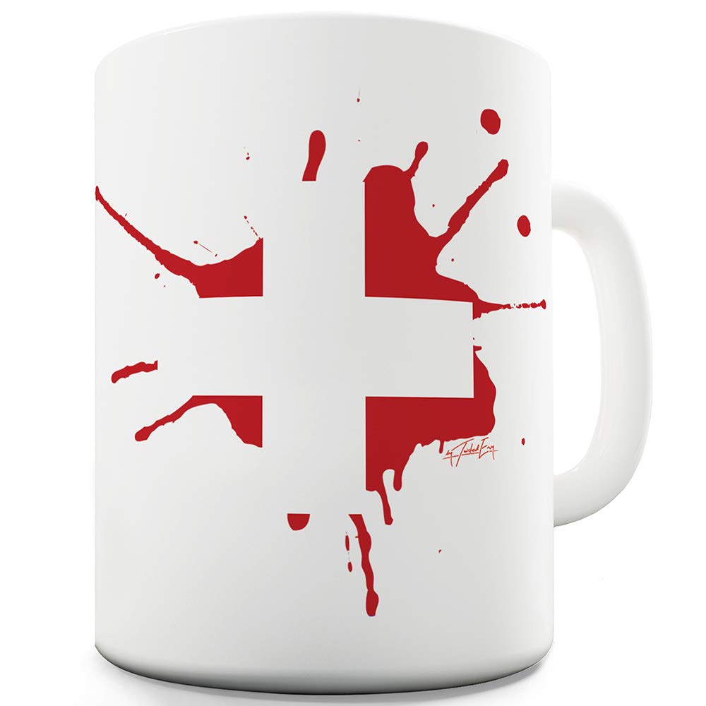 Switzerland Splat 11oz Ceramic Coffee Mug - Unique Handmade Tea Cup with Splatter Design, Perfect for Home, Office & Gifts