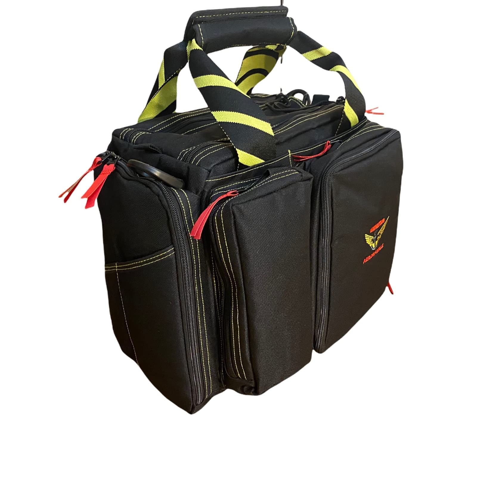 **Top Gun Style Aeronavale Pilot Bag - Padded Flight Bag with Multiple Pockets, Integrated Sunglasses Hardcase, Waterproof & Durable Aviation Bag for Pilots - Perfect for Flight Training, Travel & Airshows**