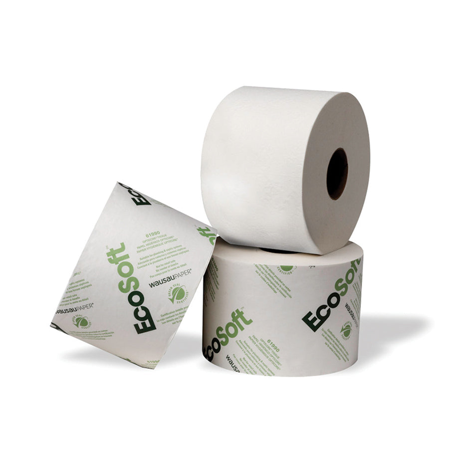 EcoSoft® OptiCore® Premium White Bath Tissue - Ultra Soft & Strong, 2-Ply Toilet Paper for Home & Office Use, Eco-Friendly & Septic Safe, Ideal for Everyday Comfort and Hygiene