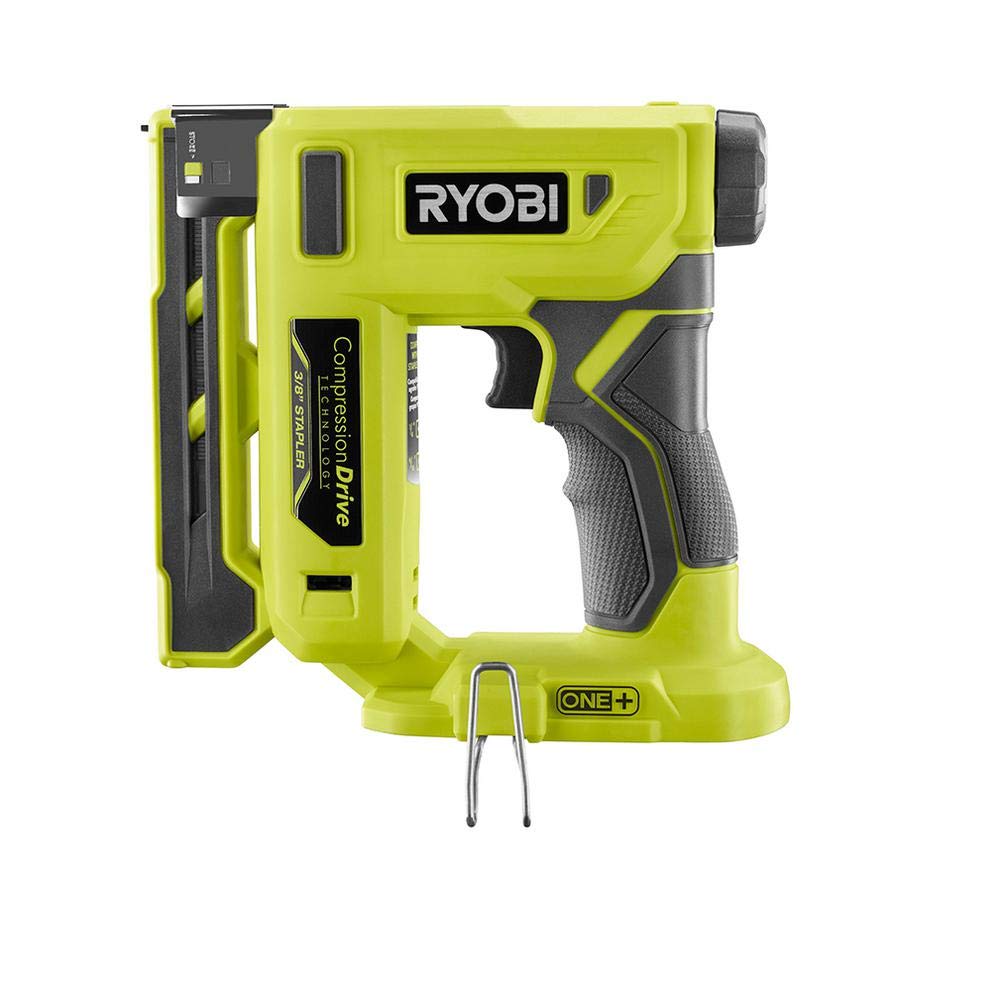Ryobi 18V Cordless Crown Stapler Kit with Battery & Charger - Bulk Pack (Non-Retail) - Perfect for DIY Home Projects, Woodworking, and Upholstery