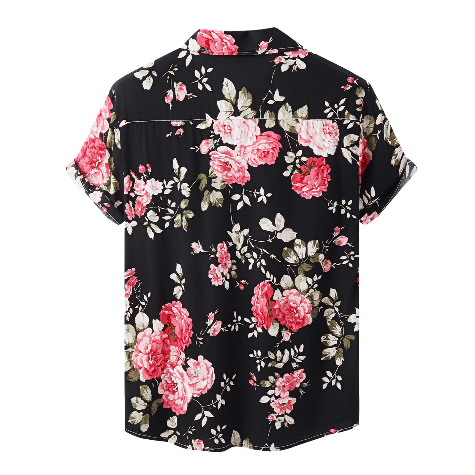 Men's Hawaiian Shirts - Floral Print Short Sleeve Button Down Shirts for Beach, Vacation & Summer Parties | Casual Tropical Shirt for Luau, BBQ & Outdoor Events