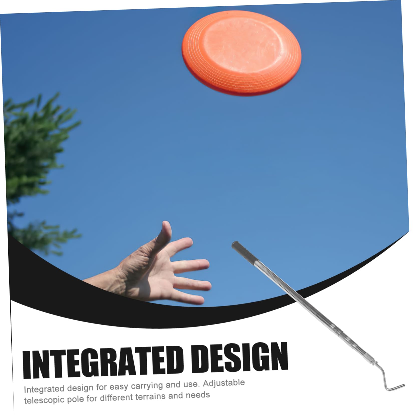 Portable Golf Disc Retriever Hook with Extendable Rod - Reusable Disc Golf Accessory Tool for Easy Retrieval of Flying Discs | Perfect for Disc Golf Courses, Parks & Backyard Practice