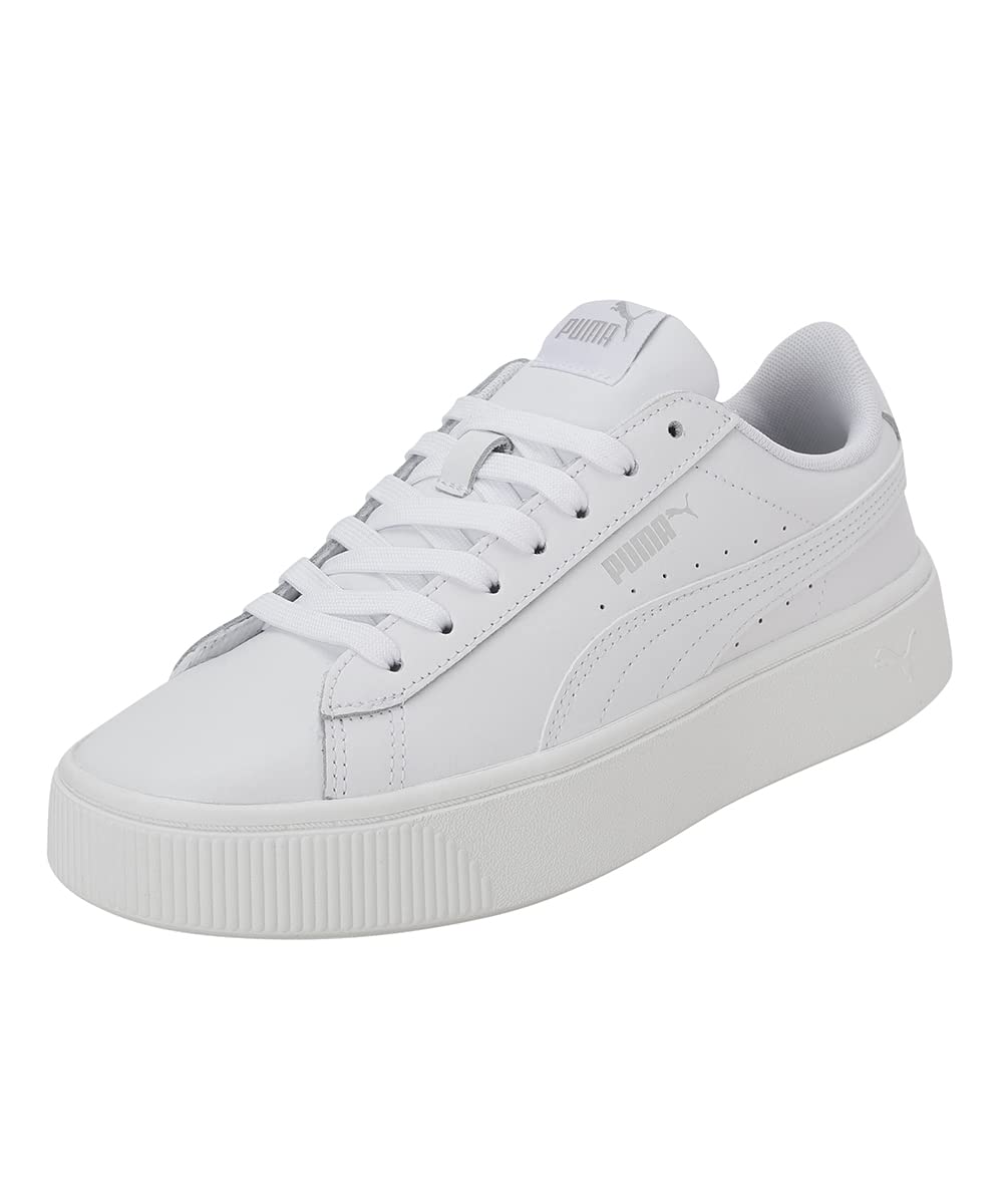 PUMA Women's Vikky Stacked L Sneakers - Fashionable White Platform Shoes for Women | Comfortable Casual Walking & Everyday Wear | Perfect for Street Style, Work & Outfits