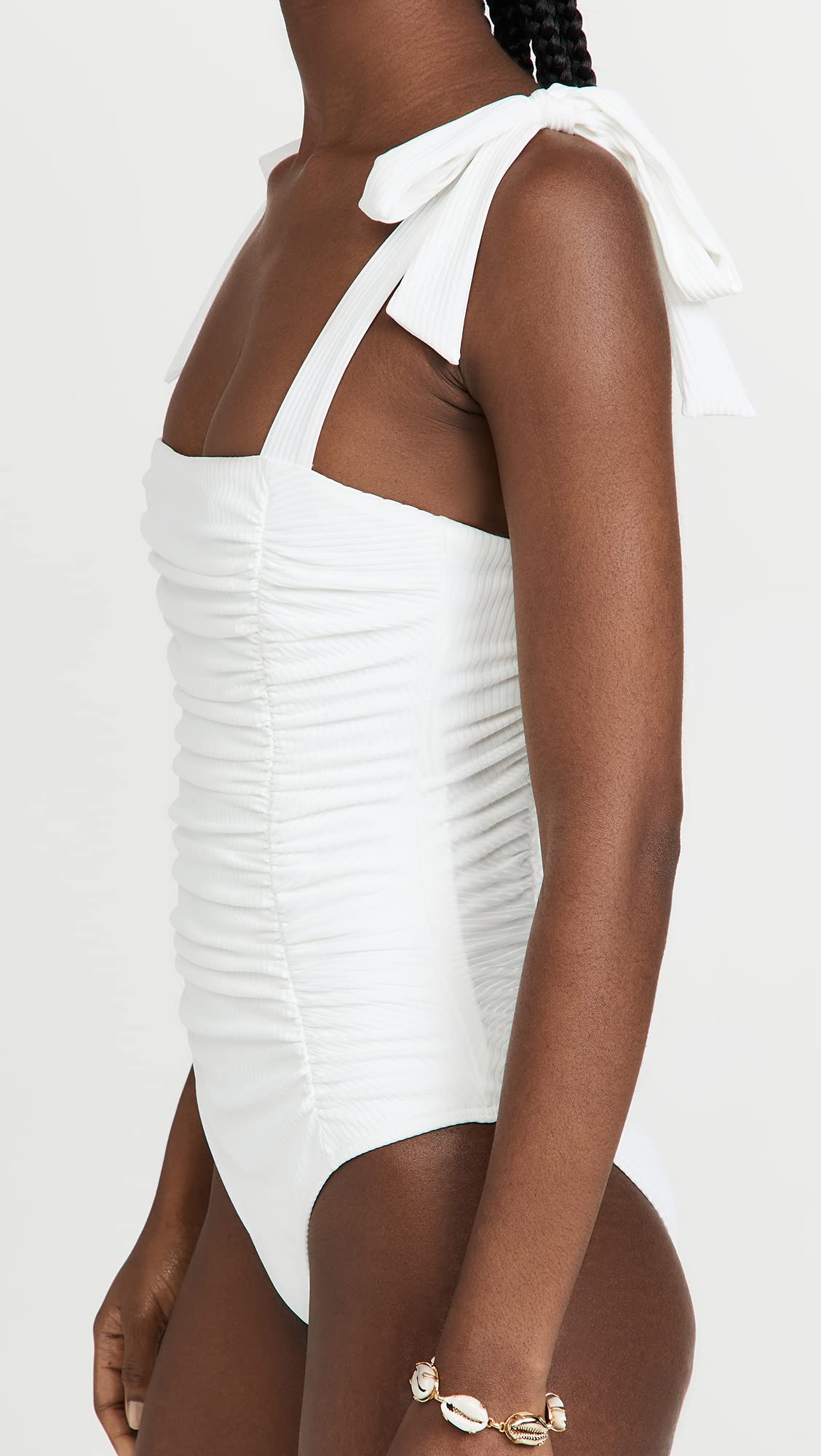 Women's Constance Ruched One Piece Swimsuit - Sexy High Cut Bathing Suit for Beach, Pool & Vacation | Tummy Control & Adjustable Straps