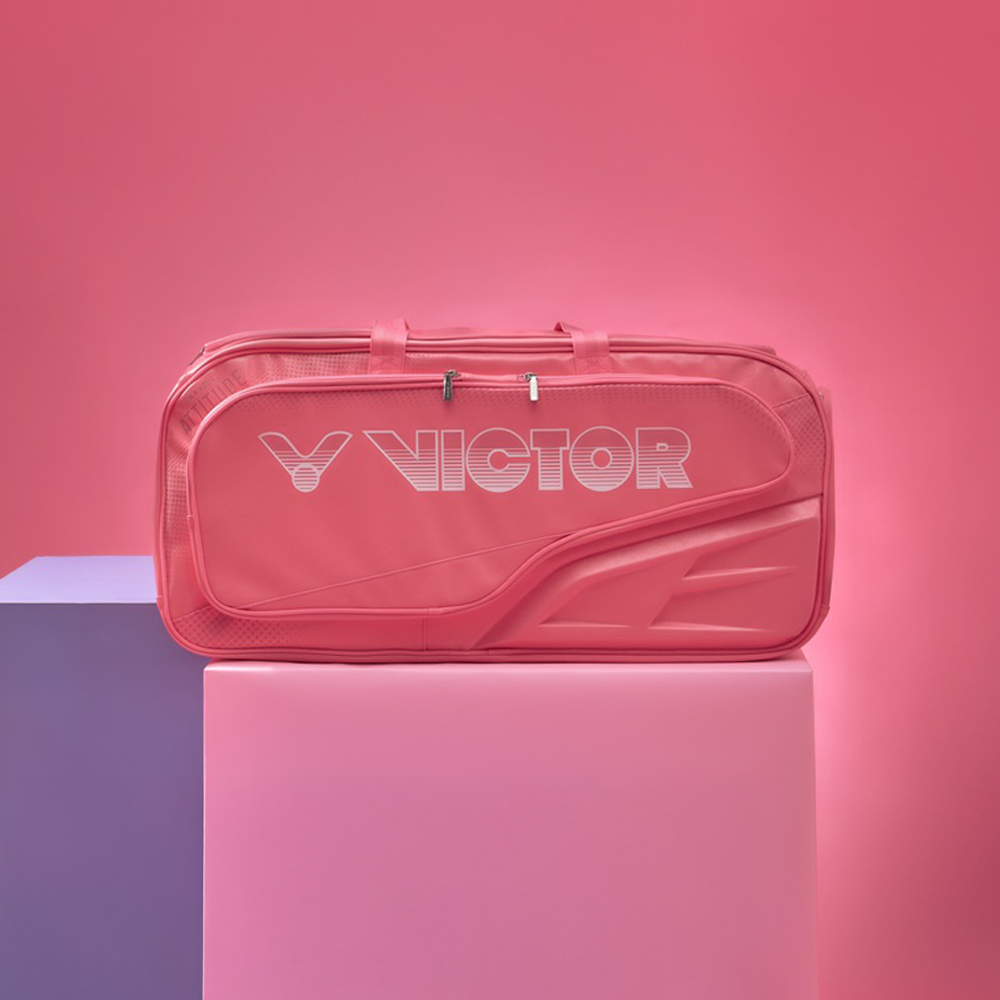 Victor Capsule Collection Rectangular Racket Bag BR9615CPS I (Flamingo Pink) - Premium Tennis & Badminton Gear Storage for Sports Enthusiasts - Perfect for Court, Gym & Travel