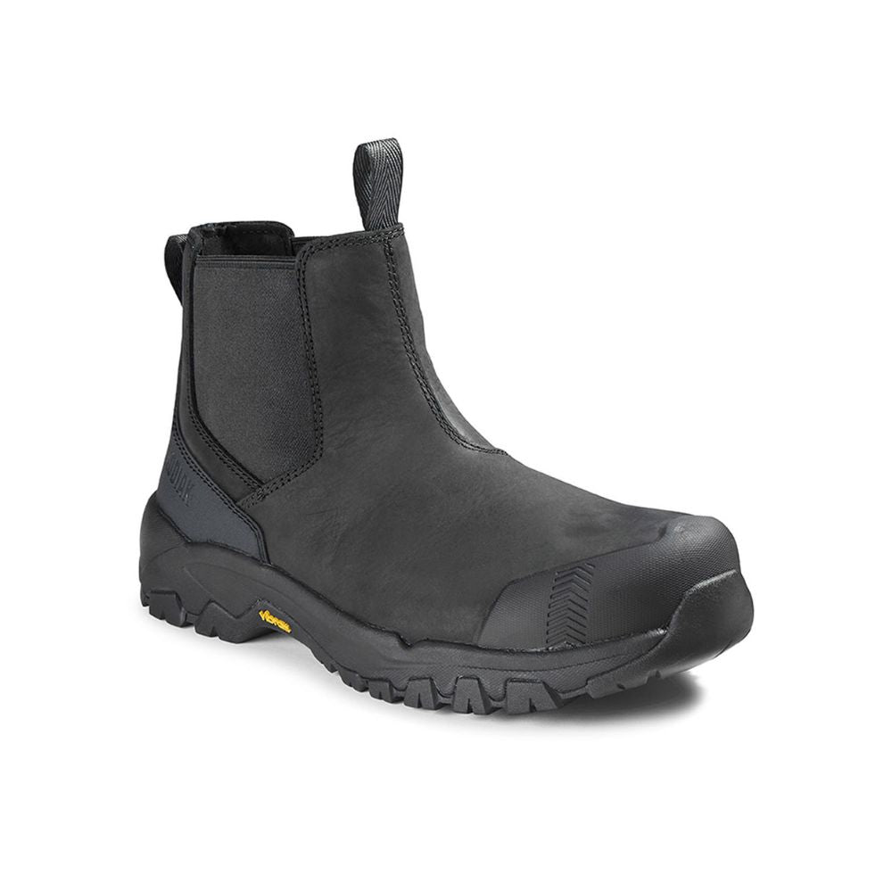 Kodiak Quest Bound Men's 6 Inch Chelsea Composite Toe Work Boots - Waterproof, Slip Resistant, Safety Shoes for Construction & Outdoor Work (Black, KD0A4THNBLK) | Perfect for Job Sites, Hiking & Heavy Duty Use