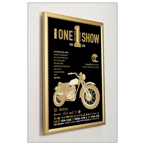 14x22 Metal Picture Frame - Wide Face Poster Display Frame in 4 Finishes (Black, Silver, Gold, White) + Custom Sizes - Perfect for Home Decor, Office Wall Art & Photo Displays