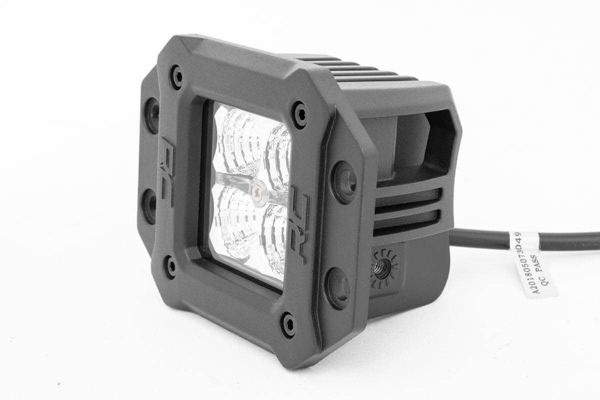 2 Inch Chrome Series LED Light Pods - Flush Mount Amber DRL (70803DRLA) | Off-Road, Truck, ATV, UTV Lighting Accessories for Night Driving & Outdoor Adventures