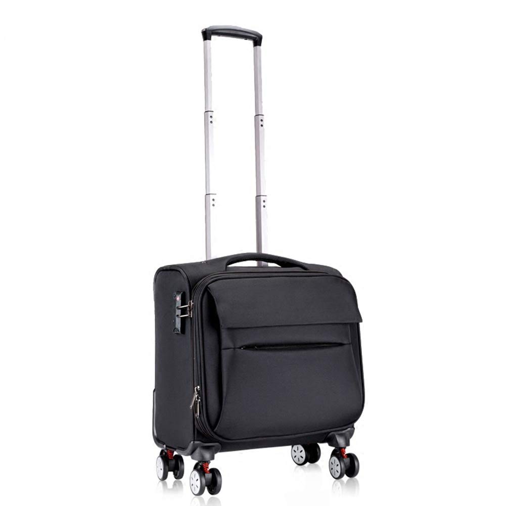 Premium 16 Inch Black Oxford Cloth Laptop Briefcase - Lightweight Business Travel Carry-On Suitcase for Laptop & Tablet, Durable Executive Trolley Case for Airplane, Office Commute & Business Trips (GAOFENG)