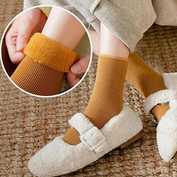 Janemore Women's Ultra Soft Velvet Thermal Socks - Fleececozy Plush Thick Winter Socks for Cold Weather, Indoor & Outdoor Activities, Hiking, and Home Comfort