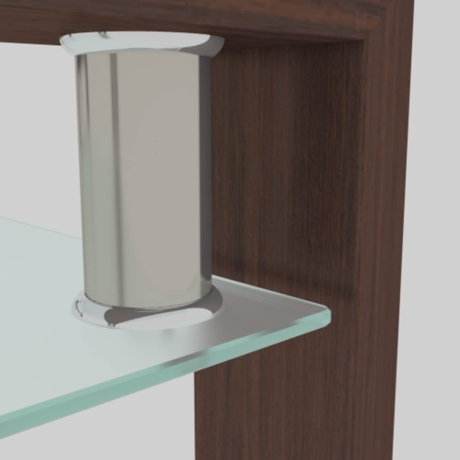 Modern Glass Coffee Table with Storage Shelf - Rectangle Living Room Center Table with Metal Tube Legs & 8mm Tempered Glass - Perfect for Small Spaces, Apartments, Living Rooms and Reception Areas