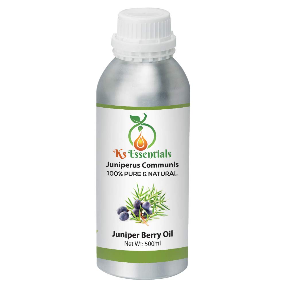 **Ks Essentials 100% Pure Juniper Leaf Essential Oil (Juniperus Communis) - Natural Steam Distilled Aromatherapy Oil for Relaxation & Skin Care (500ml) - Perfect for Diffusers, Massage & DIY Beauty**