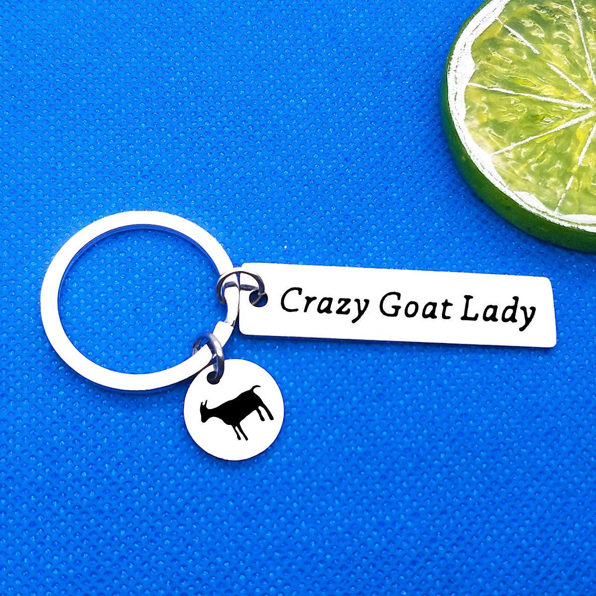 Goat Charm Keychain - Unique Goat Lover Gift for Women & Girls - Perfect for Crazy Goat Lady, BFF, Friends - Inspirational Graduation, Birthday & Christmas Gift - Great for Daily Use, Key Organization & Gift Giving