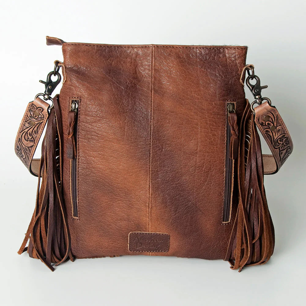 Handcrafted American Darling Genuine Leather Tooled Purse - Stylish Crossbody Bag for Women, Perfect for Daily Use, Travel & Special Occasions