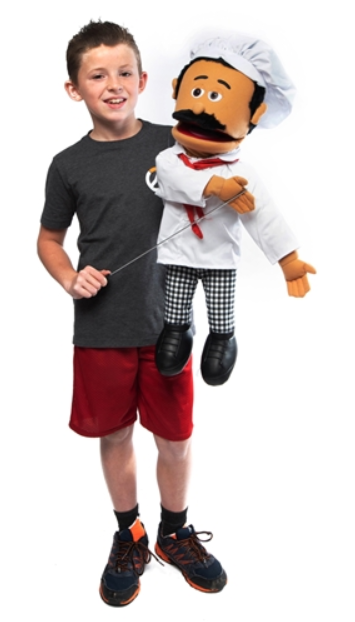 Chester the Chef Large 65 cm Hand Puppet - Premium Quality Puppet for Kids, Storytelling & Educational Play - Perfect for Classroom, Theater & Family Fun (Code 19)
