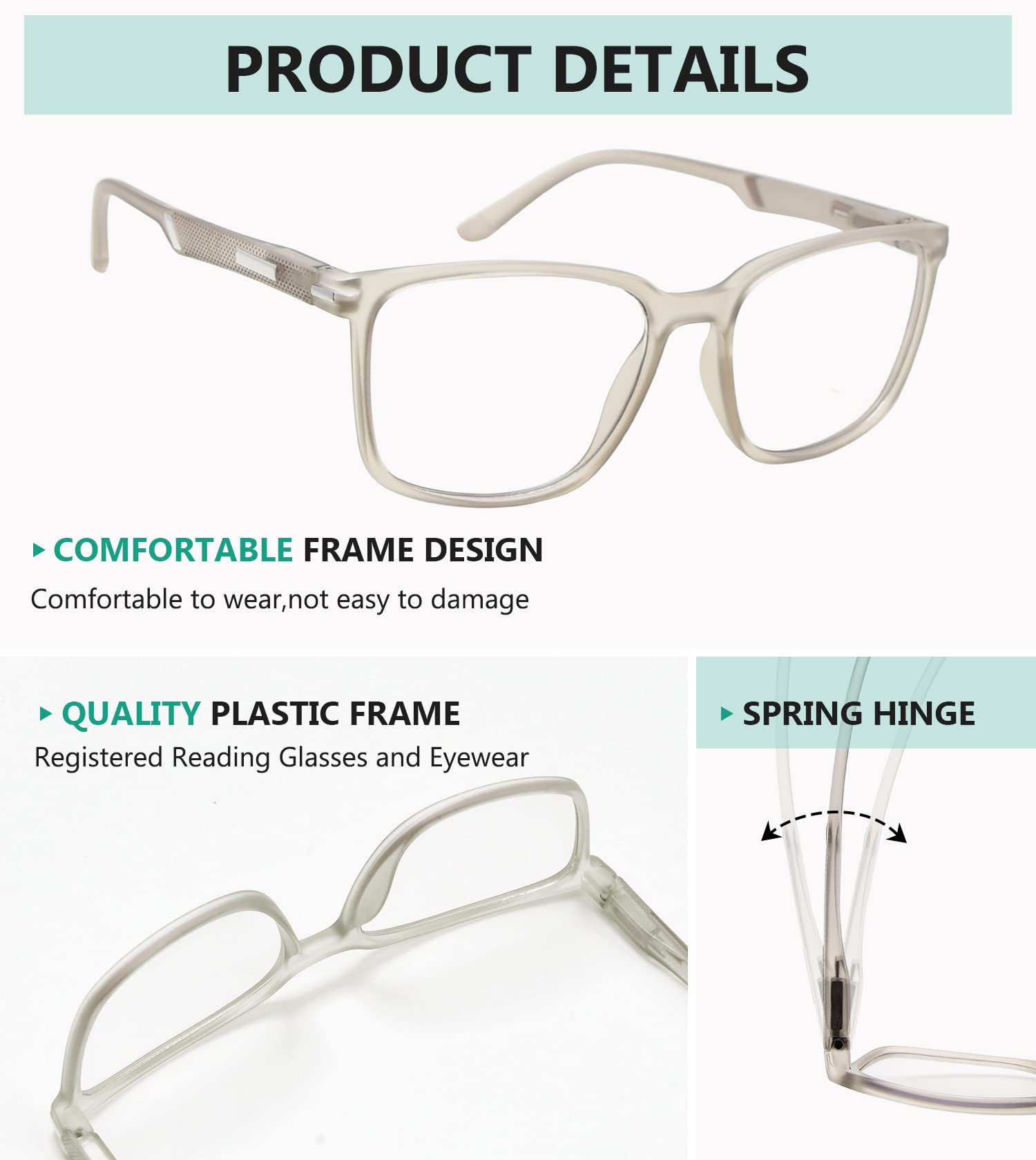 Eyekepper Photochromic Reading Glasses for Women & Men (+0.5 Strength) - Light Adaptive Lenses for Indoor/Outdoor Use - Perfect for Reading, Driving & Daily Activities