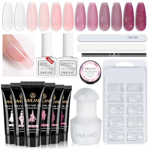 A-6 Colors Poly Nail Gel Kit Set 02