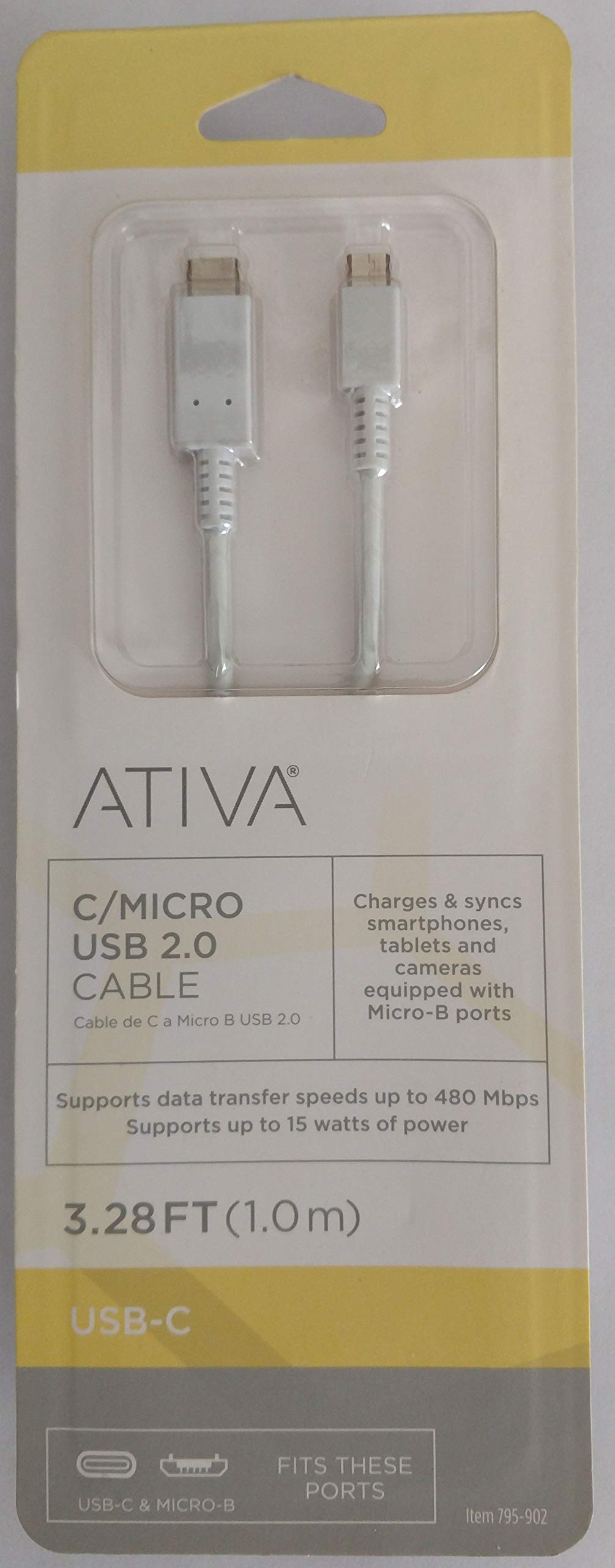 Ativa High-Speed USB 2.0 Charging Cable - 6ft Micro USB Cable for Android Phones, Tablets & More - Fast Charging & Data Sync - Perfect for Home, Office & Travel Accessories