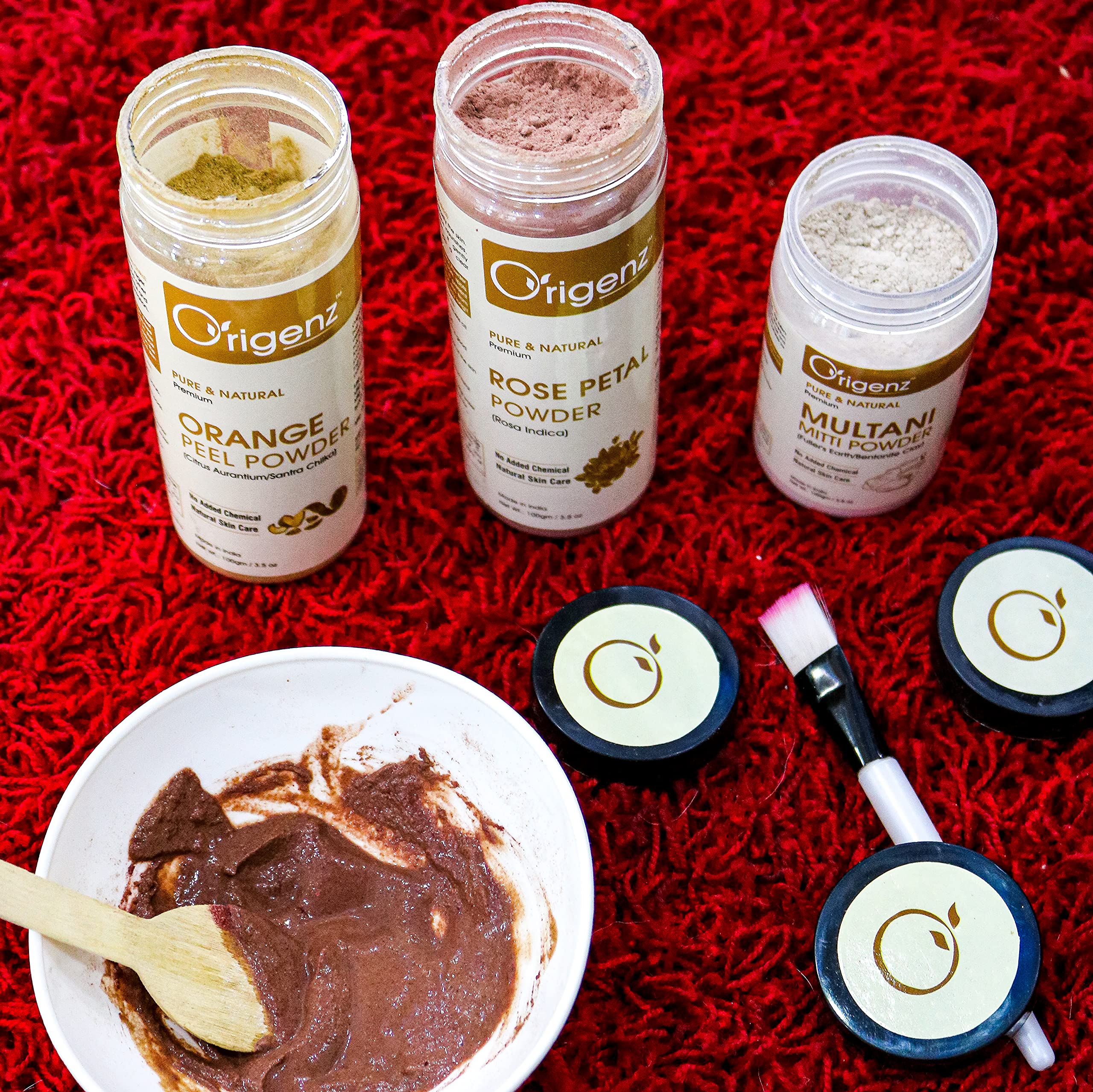 Organic Orange Peel, Multani Mitti & Rose Petals Powder for Glowing Skin - 300g | Natural Face Mask for Tan Removal, Acne Control & Skin Nourishment | Perfect for DIY Spa, Daily Skincare & Beauty Routine