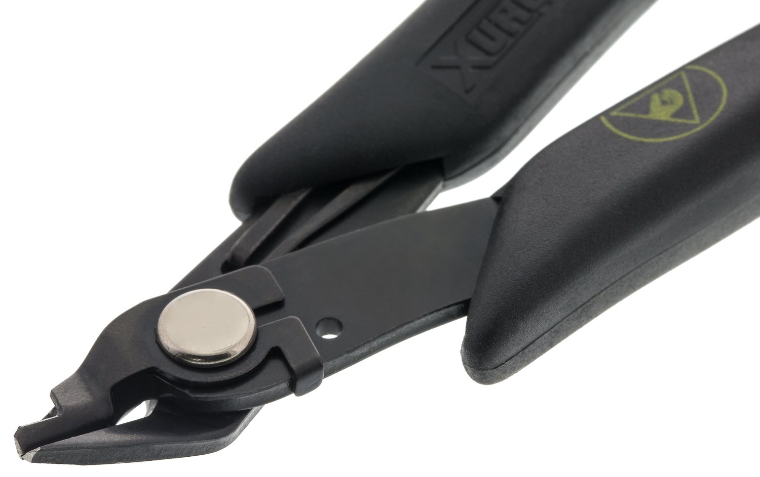 Xuron 8500LASF Bio-Shear Flush Cutter Left Handed - ESD Safe Grips with Lead Retainer for Electronics, Jewelry Making, and Model Building
