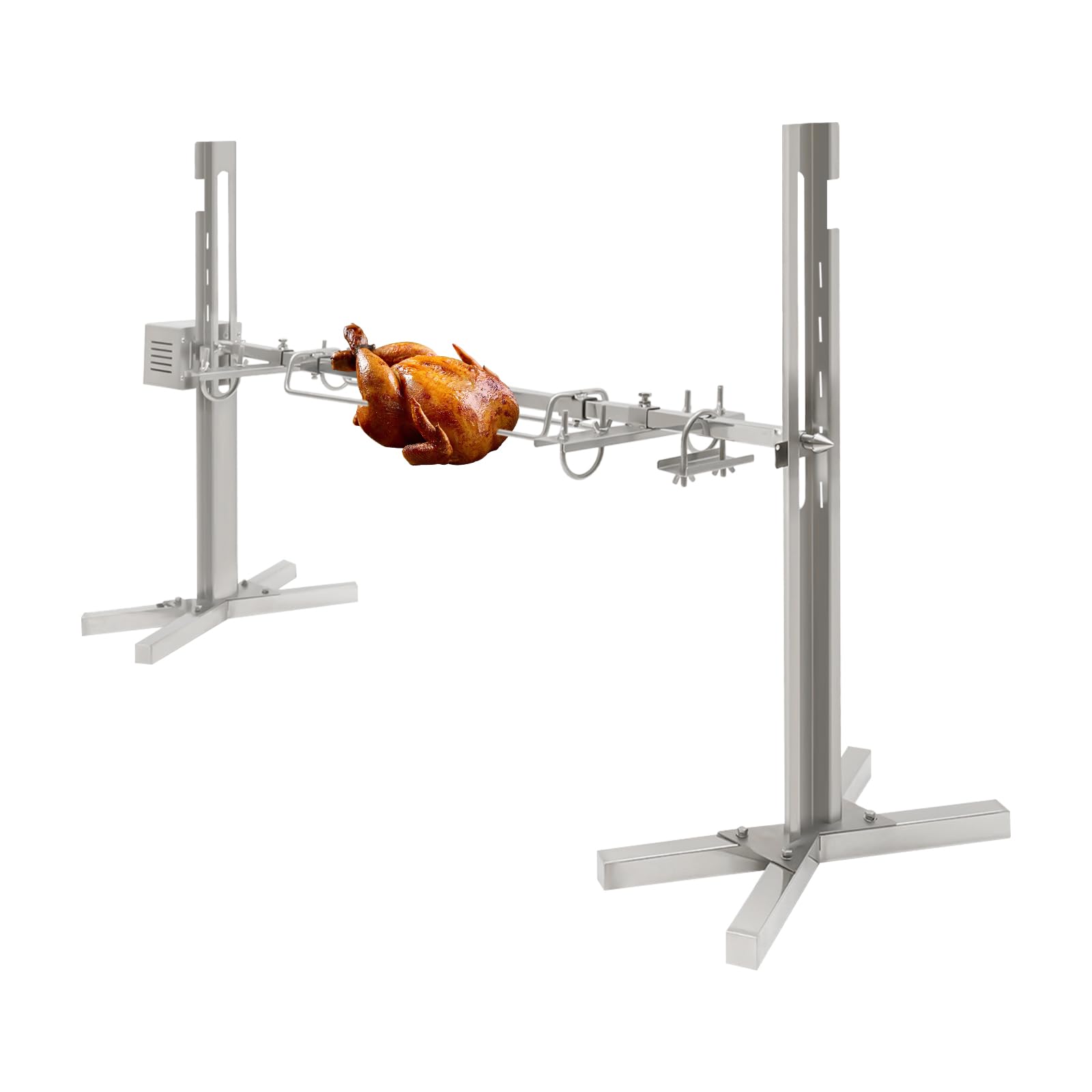 Electric Rotisserie Grill Roaster - 15W Motor, 70KG Capacity, Stainless Steel for Pig, Chicken, Lamb - Perfect for BBQ, Camping, Picnic & Outdoor Cooking