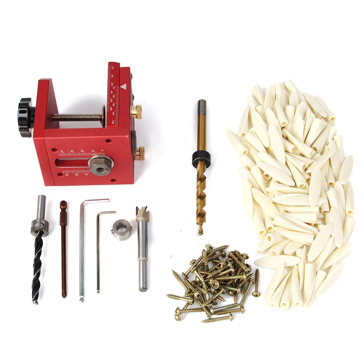 ZXY-NAN Premium Woodworking Joinery Kit - Hole Drill Pocket Guide, Dowel Jig Set, Industrial Drill Bits for Professional Woodworking & DIY Projects | Perfect for Cabinet Making, Furniture Assembly & Wood Crafting