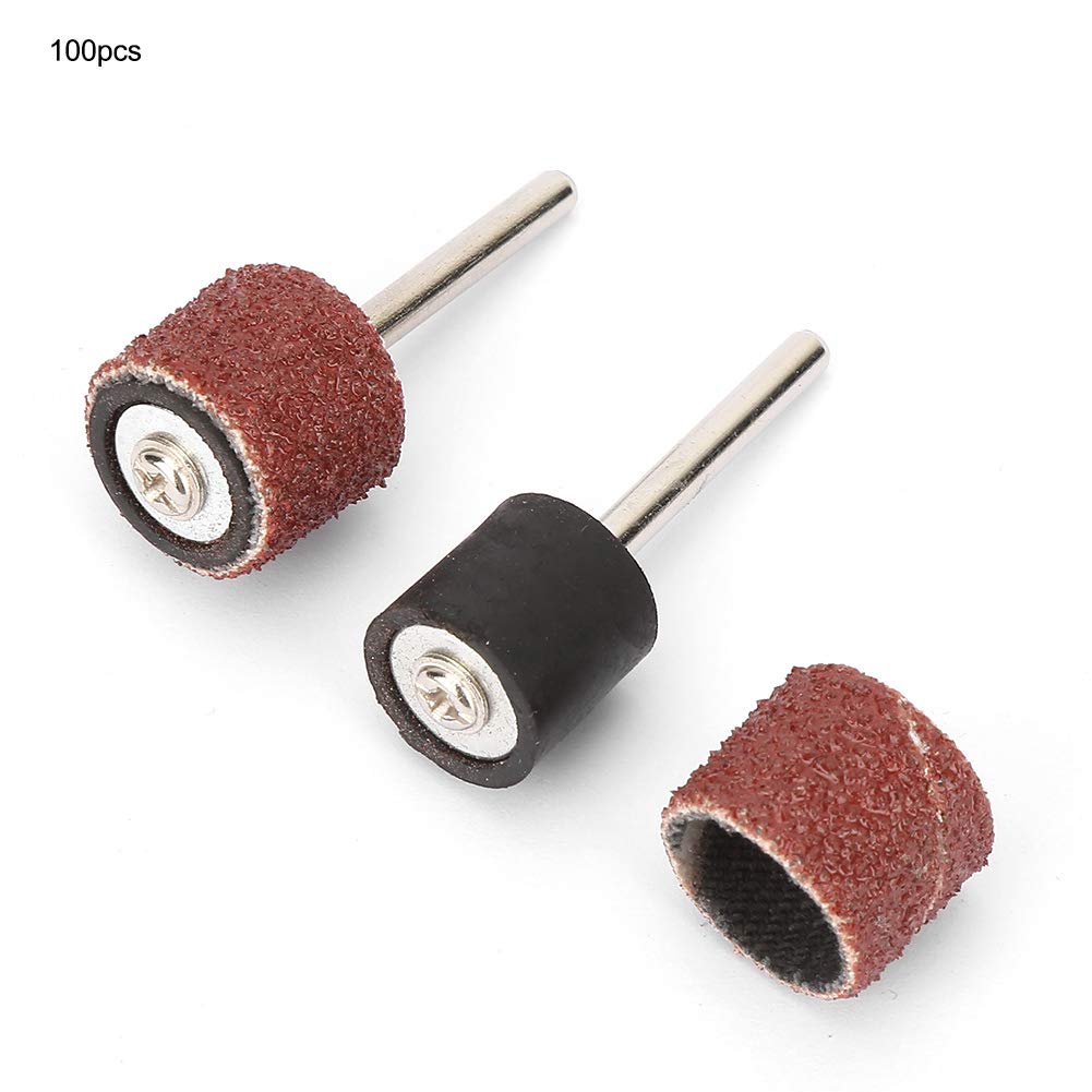 100Pcs 12mm Abrasive Sanding Discs with Shank - Flap Wheel Sandpaper for Metal Wood Polishing - Compatible with Electric Grinders & Rotary Tools - Perfect for DIY Projects, Metalworking & Woodworking