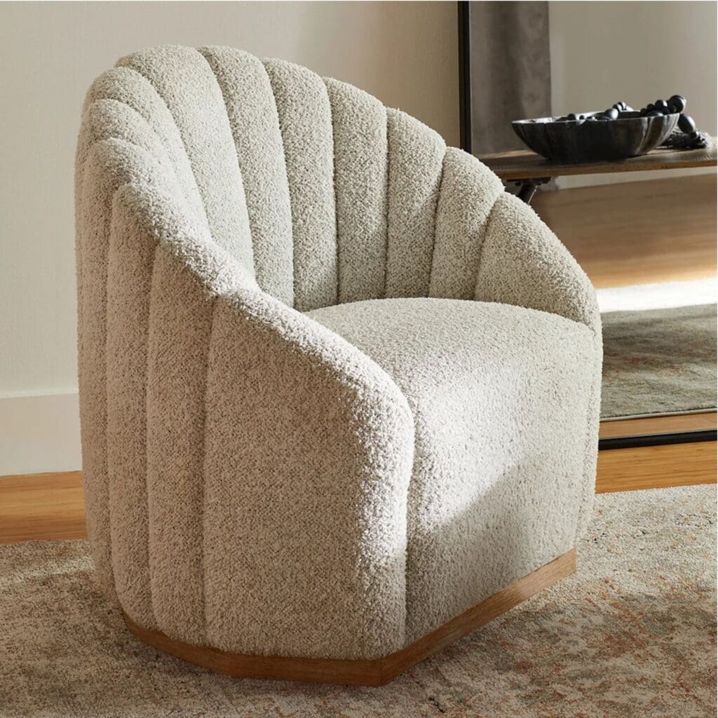 Cyan Design 11398 Daria Chair - White Upholstered Accent Chair for Living Room, Bedroom & Office - Modern Comfortable Seating Furniture for Home Decor