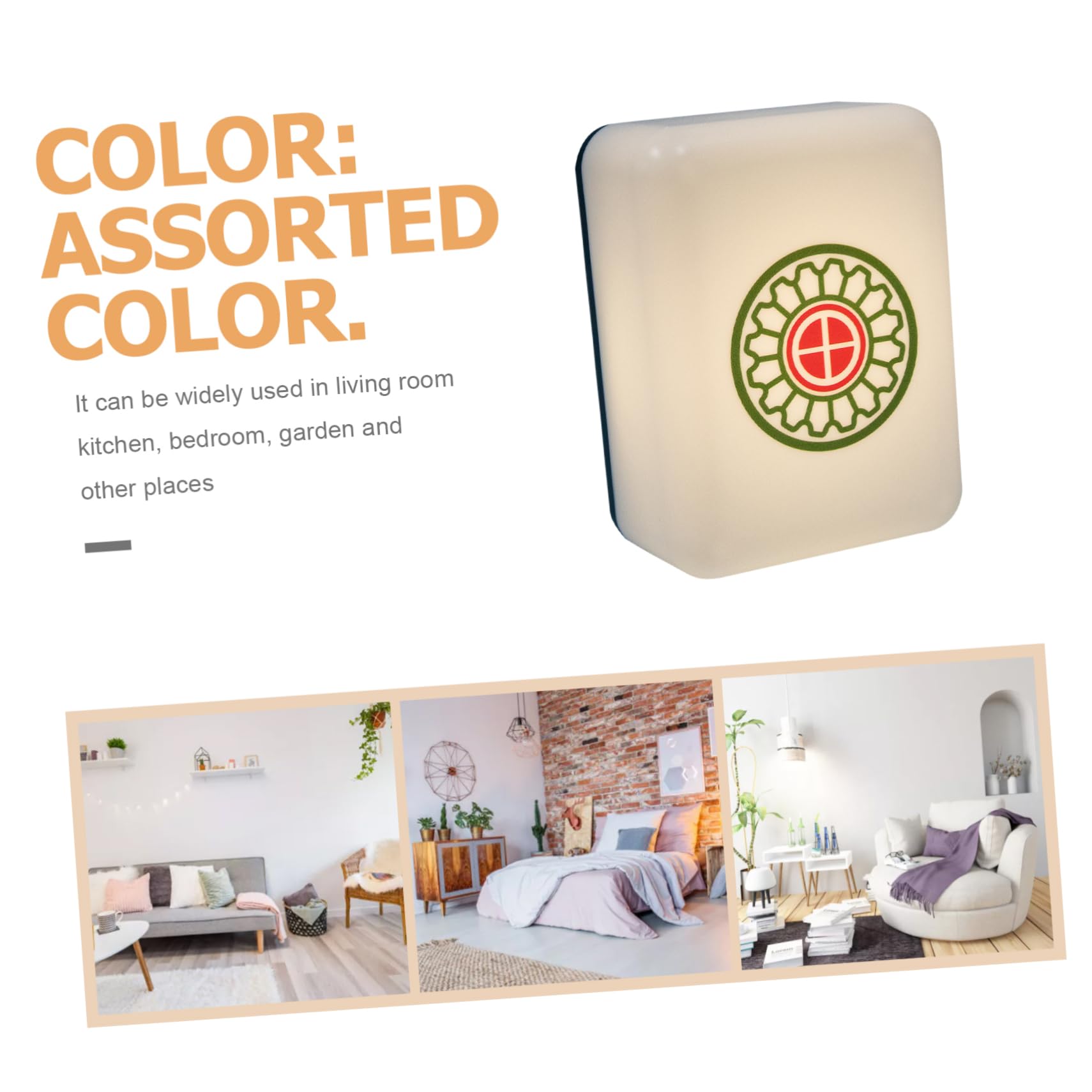 Artibetter LED Mahjong Night Light - Modern Bedside Lamp for Home Decor, Warm White & Multifunctional Touch Control - Perfect for Bedroom, Living Room & Game Room Ambiance