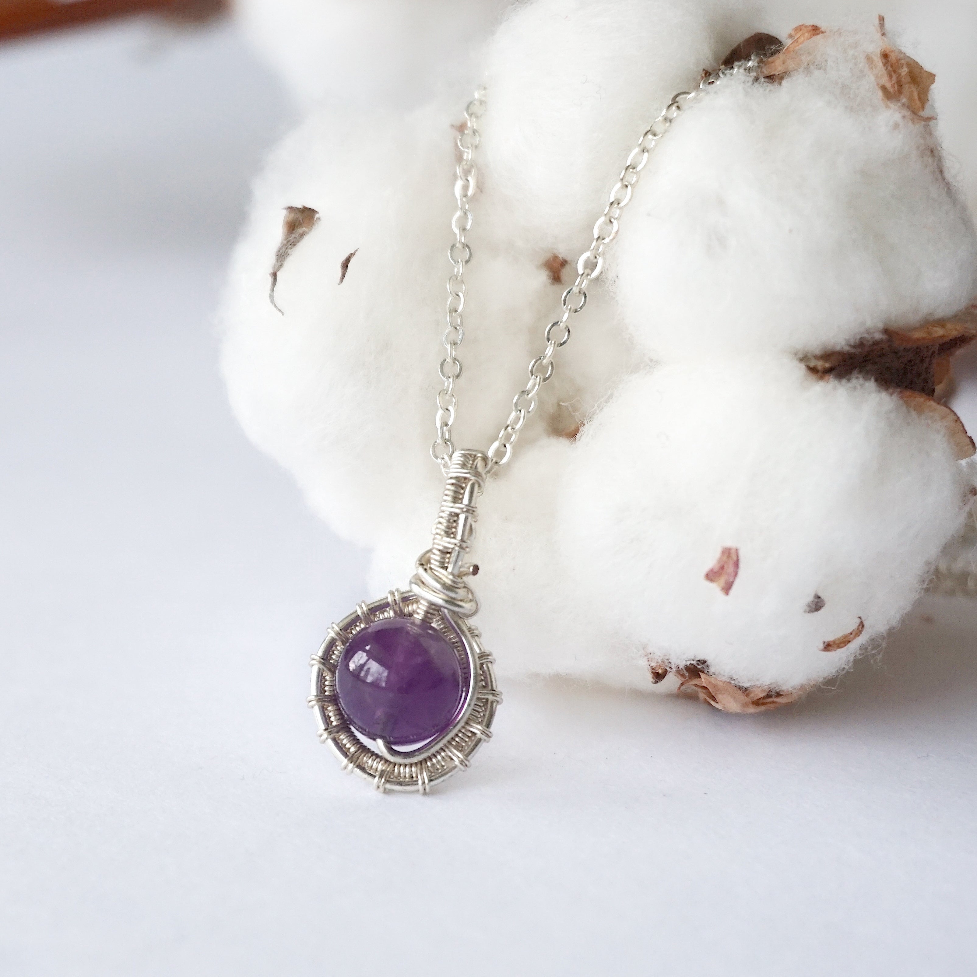 925 Sterling Silver Plated Amethyst Charm Necklace for Women - Elegant Purple Gemstone Jewelry Gift for Birthday, Anniversary & Special Occasions