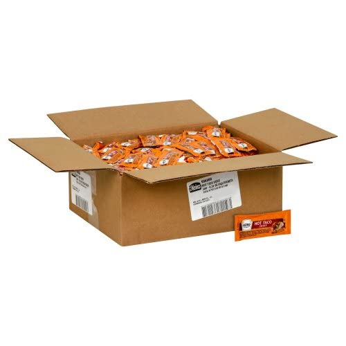 Hot Taco Single Sauce Serve 500 Case 1/3 Ounce - Perfect for Restaurants, Catering & Food Trucks - Bulk Taco Sauce Packets for Fast Food Service