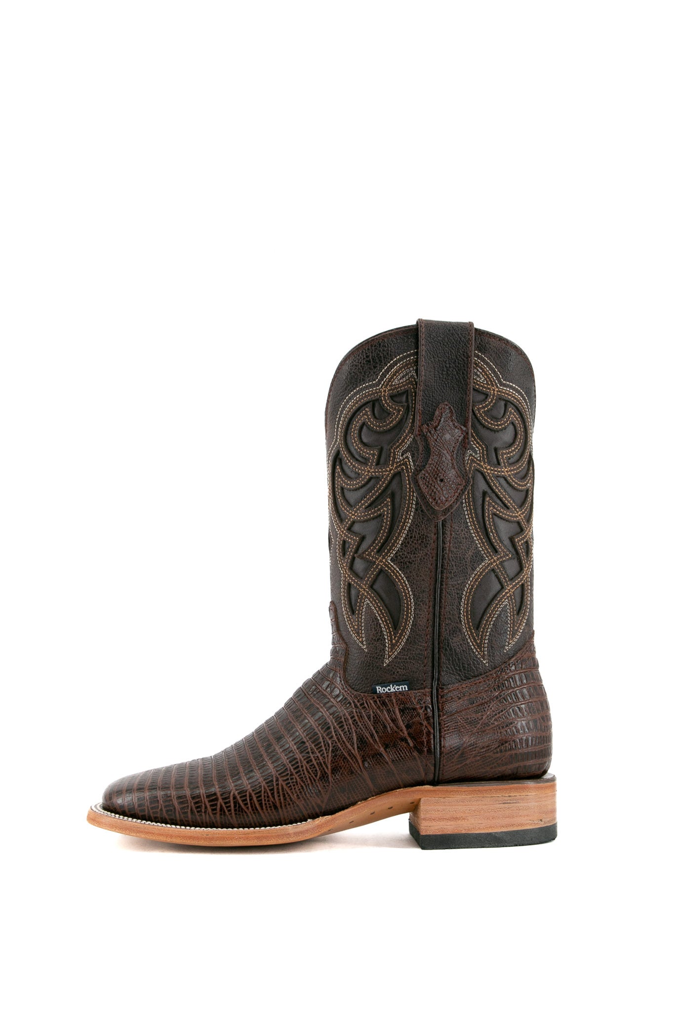 Lizard Square Toe Cowboy Boots for Men - Genuine Exotic Leather Western Boots with Comfortable Fit - Perfect for Rodeo, Country Dancing & Outdoor Adventures
