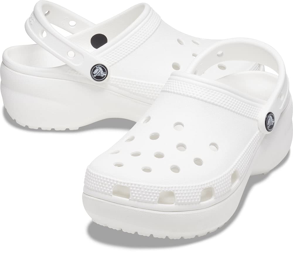 Crocs Women's Classic Platform Clog - Comfortable Slip-On Water Shoes for Women, Lightweight & Cushioned Sandals for Beach, Pool, Garden & Casual Wear