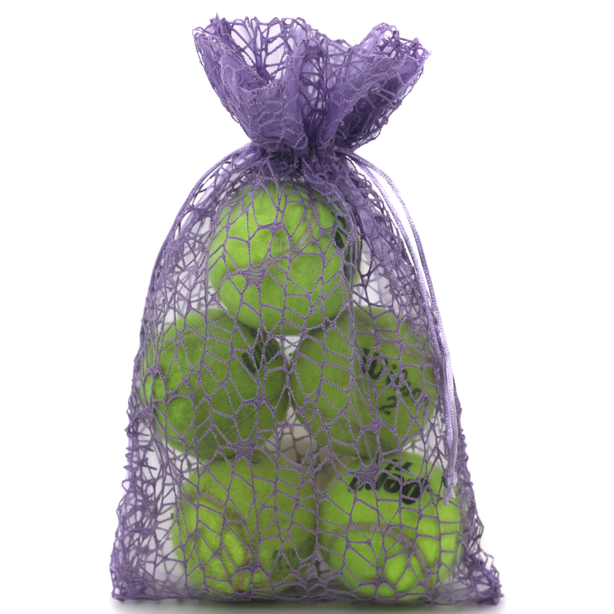 Elegant Purple Organza Lace Gift Bags - 30 Pack Wedding Shower Party Favors, Fabric Candy Goodie Bags (9x14 Inches, Large) - Perfect for Bridal Showers, Baby Showers, Birthday Parties & Special Events