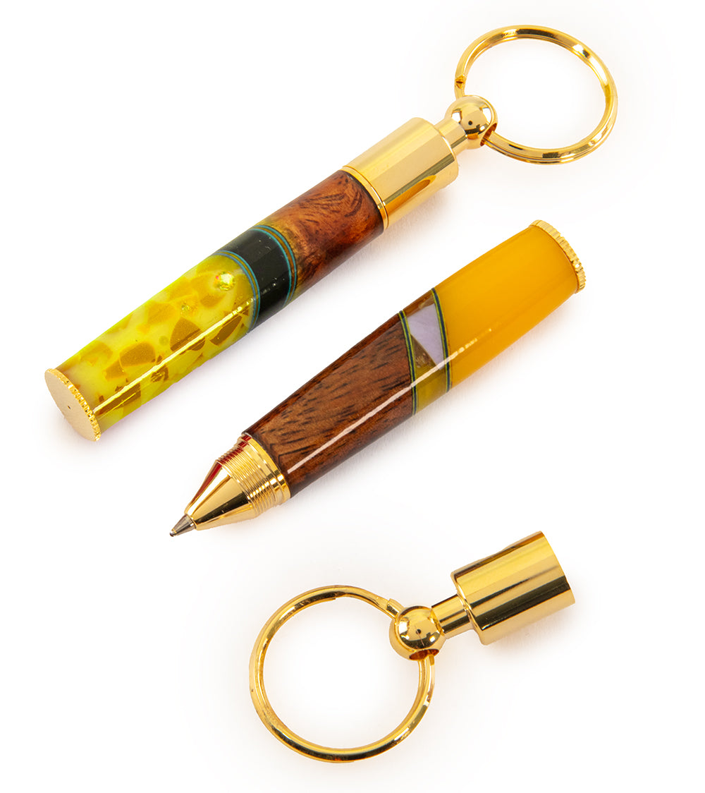 Premium Koa Wood Pen Key Ring - Handcrafted by Dale Dennison - Unique Gift for Men & Women - Perfect for Office, Travel & Everyday Carry (Multiple Colors Available)