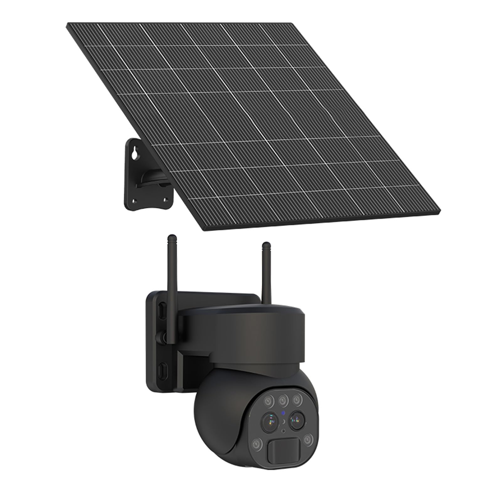 Goshyda 4G LTE Solar Security Camera Outdoor, 355° Panoramic HD Dual Lens Home Surveillance System with 12X Zoom, Motion Detection & 2-Way Audio - Ideal for Europe Home & Business Security Monitoring