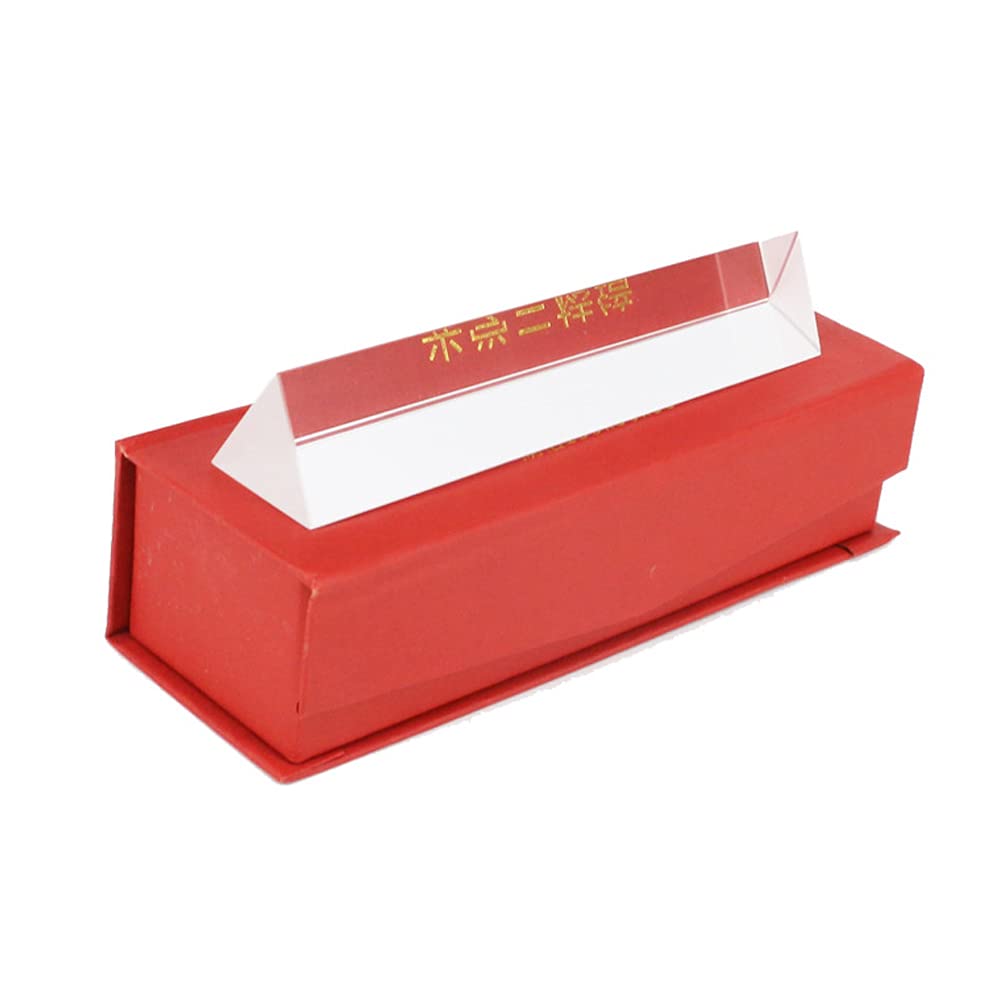10cm Optical Glass Triangular Prism - Right Angle Physics Prism for Light Refraction Experiments, Science Classroom Demonstrations & Rainbow Photography