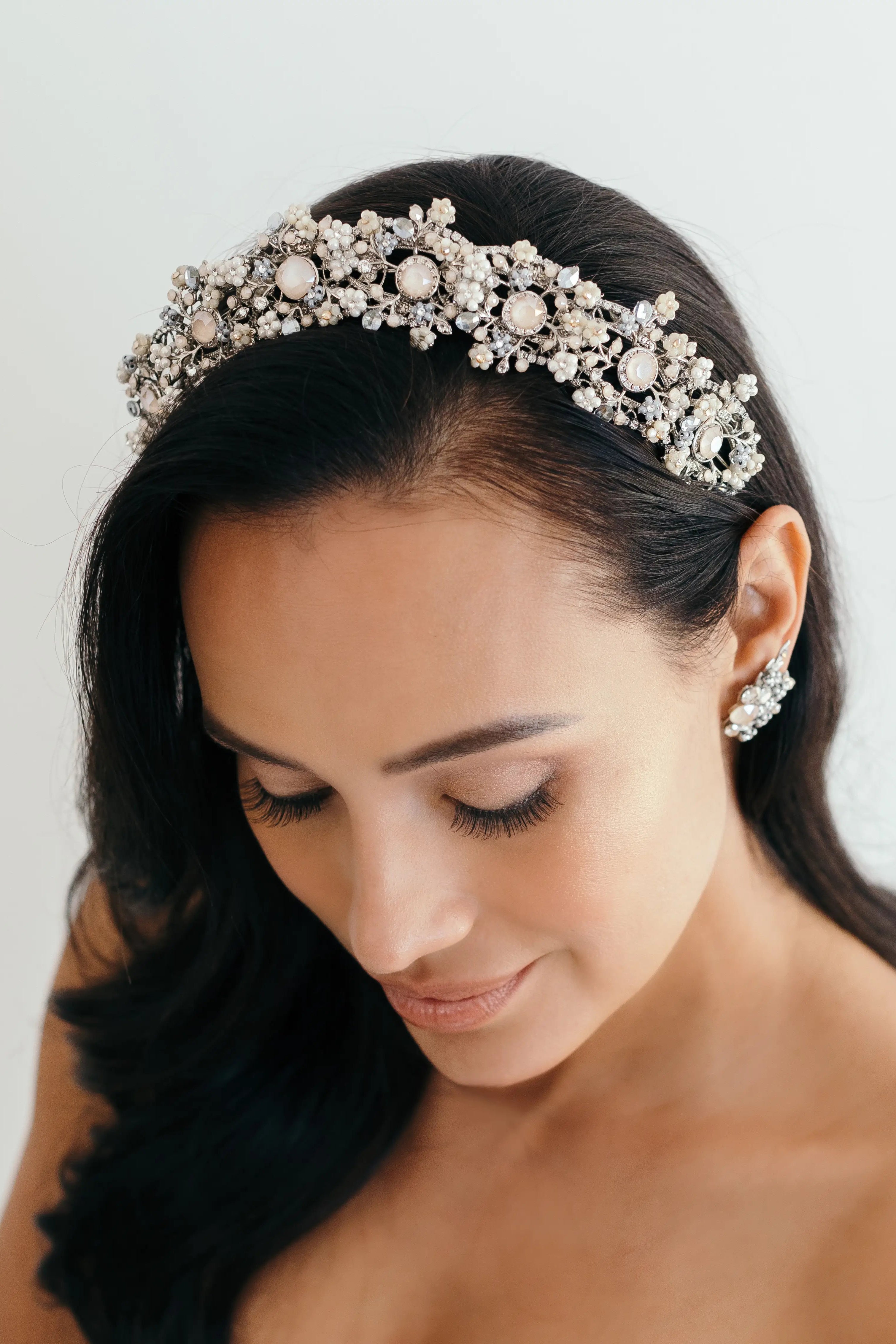Eve Crown - Elegant Floral Hair Clip for Women & Girls | Perfect for Weddings, Parties & Special Occasions