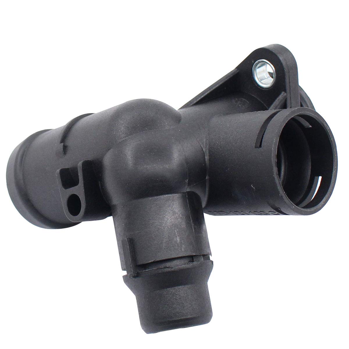 Audi A4 A4 Quattro 2005-2009 Engine Coolant Hose Flange Thermostat Housing Replacement Part - Durable Aluminum Alloy Fit for 2.0T FSI Engine (Perfect for Cooling System Repair & Maintenance)