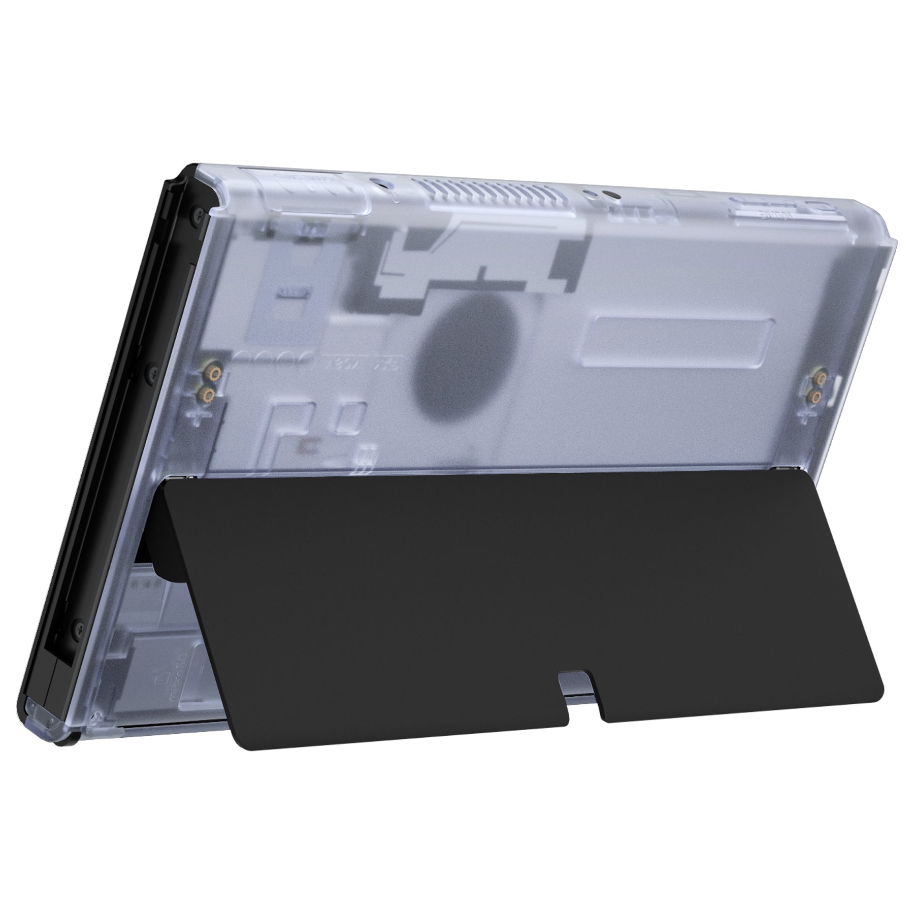 eXtremeRate Glacier Blue DIY Replacement Back Plate Housing Shell Case for Nintendo Switch OLED Console - JoyCon & Kickstand Not Included - Perfect for Gaming Enthusiasts & Custom Mods