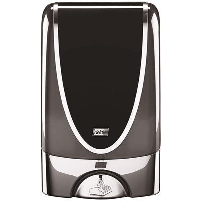 Touchless Ultra Automatic Soap Dispenser 1L - Black & Chrome - Ideal for Kitchen, Bathroom, and Office Hygiene