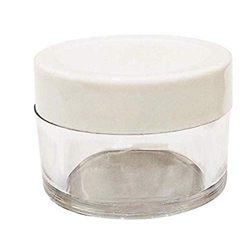 Dinemart 8-Piece Set of 15GM Clear Acrylic Jars with White Lids & Inner Caps - Empty Containers for DIY Lip Balm, Skin Care, Body Butter & Home Crafts - Perfect for Homemade Cosmetics and Personal Care Products