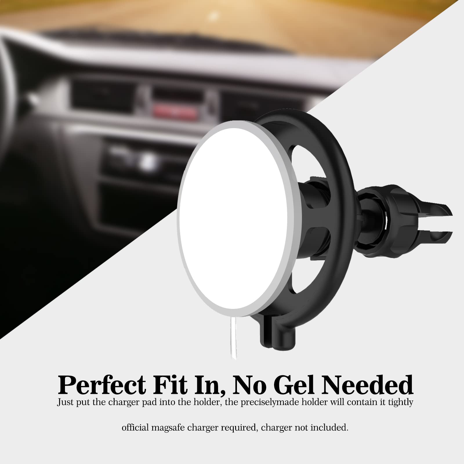 FYY Magnetic Car Phone Mount Holder for iPhone 14/13/12 Pro Max/Plus/Mini - Air Vent MagSafe Compatible Phone Stand (Charger Not Included) - Perfect for Hands-Free Driving & GPS Navigation
