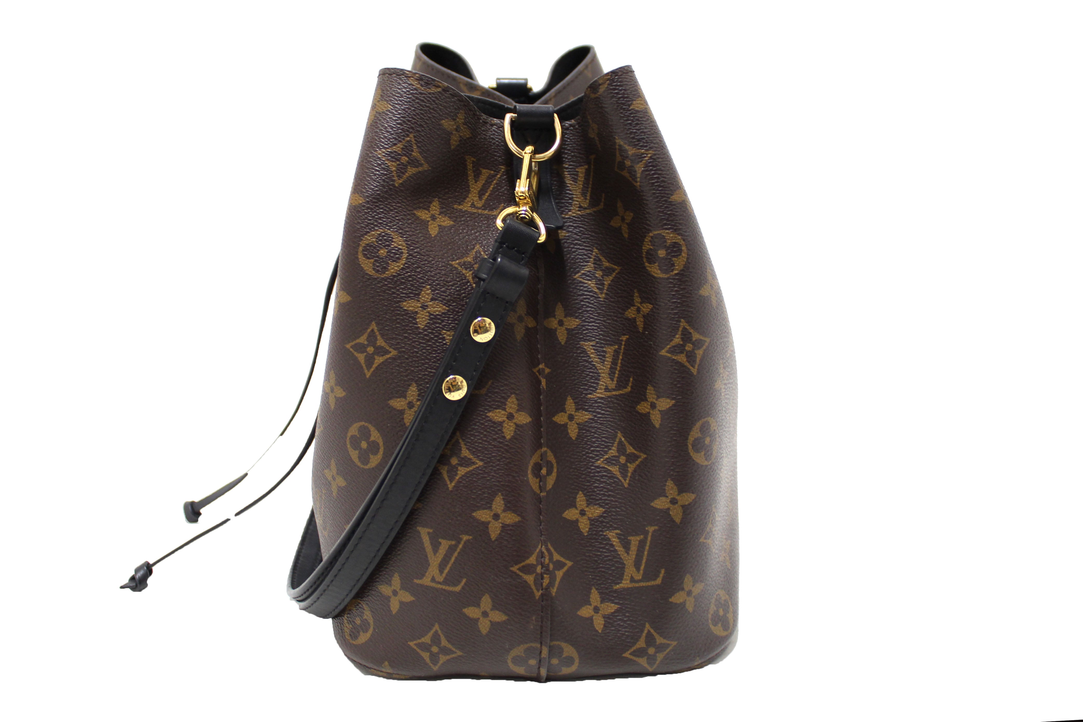 Authentic Louis Vuitton Monogram Black NeoNoe Shoulder Bag for Women | Luxury Designer Handbag for Work, Travel & Everyday Use