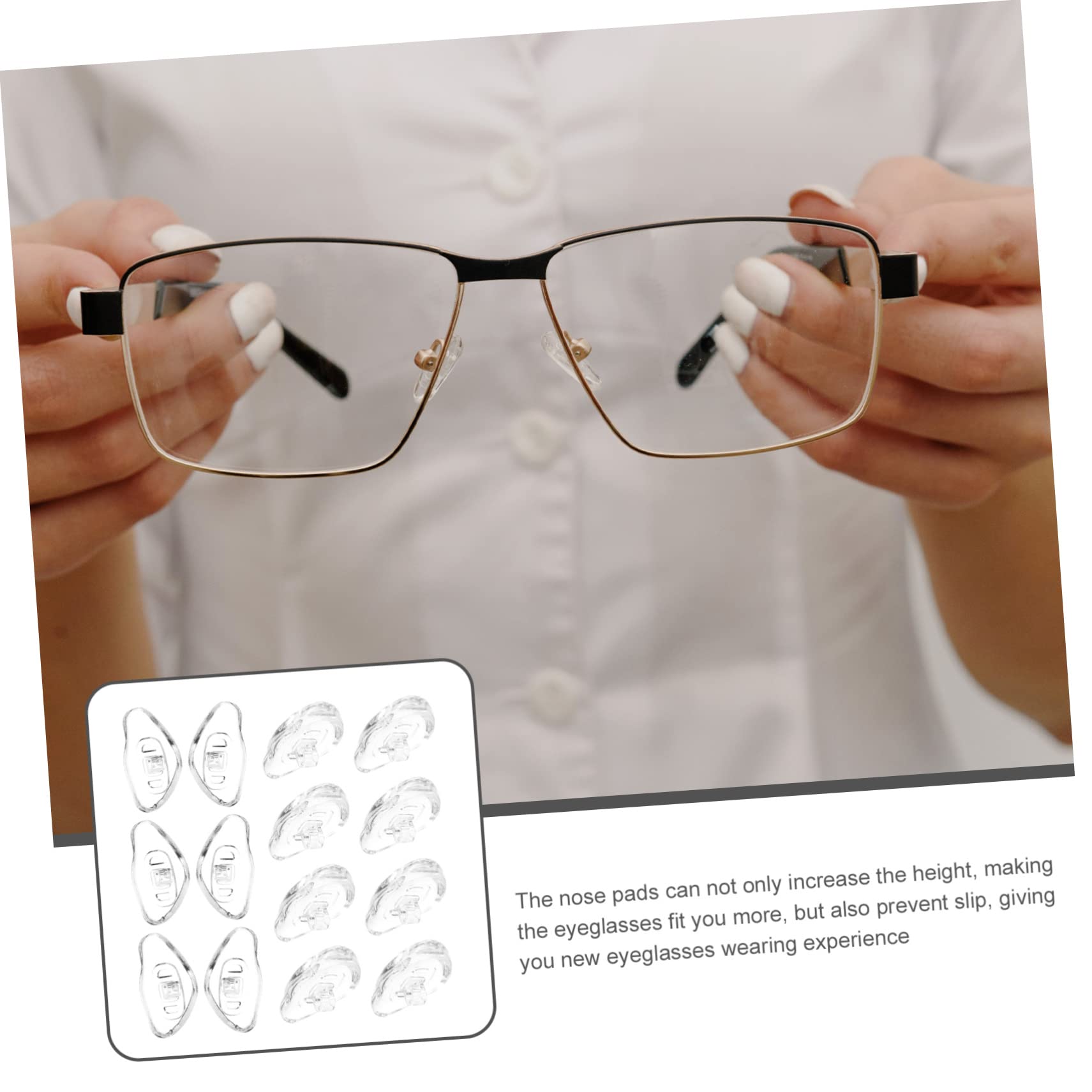 Healvian 100 Pairs Soft Silicone Nose Pads for Glasses - Anti-Slip Comfortable Eyewear Nose Pad Replacement - Perfect for Reading, Computer Work and Daily Wear