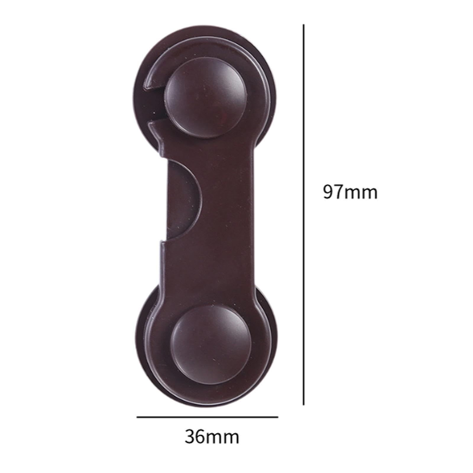 GaotKeut Child Safety Lock - Multi-Purpose Baby Proofing Cabinet & Drawer Lock for Oven, Fridge, Doors (Brown) - Secure Your Home & Protect Toddlers