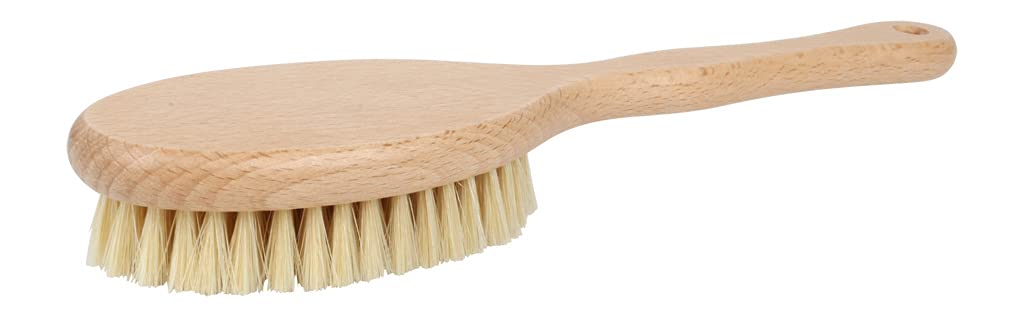 REDECKER Short Bath Brush with Natural Bristles - Wooden Body Scrubber for Shower & Spa