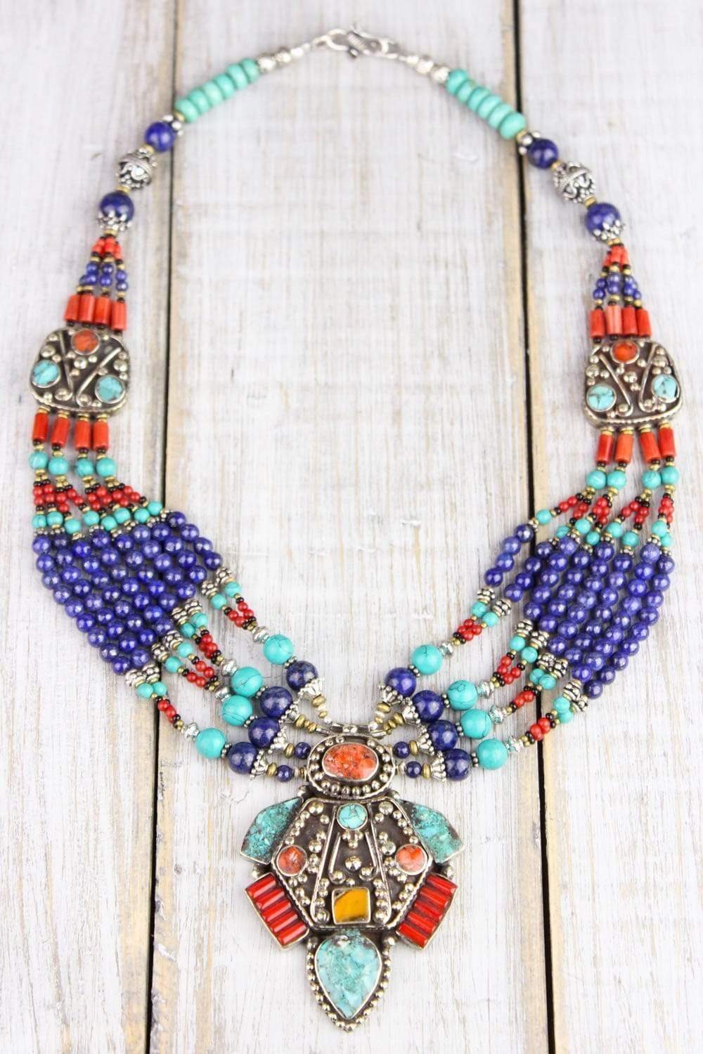 Exquisite Tibetan Handmade Necklace - Authentic Ethnic Jewelry for Women | Perfect for Boho Fashion, Festivals & Spiritual Occasions