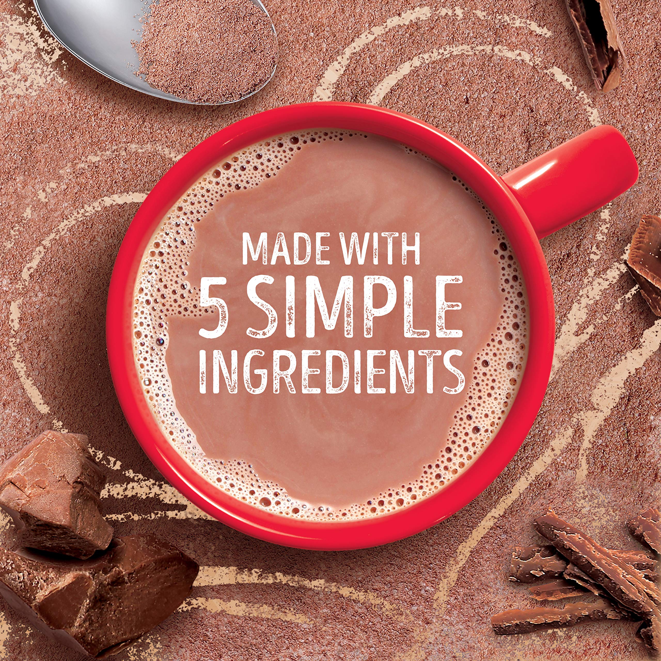 Swiss Miss Simply Cocoa Milk Chocolate Hot Cocoa Mix, 8 Count (6.8 oz) - Perfect for Winter Warmth, Holiday Gifts & Cozy Family Moments